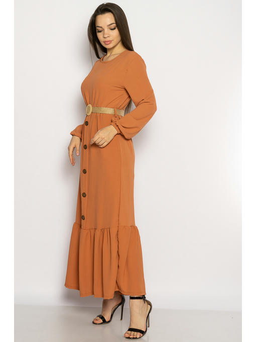 Легкое однотонное платье — изображение 8