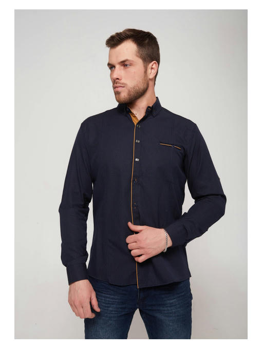 Рубашка мужская в мелкую точку