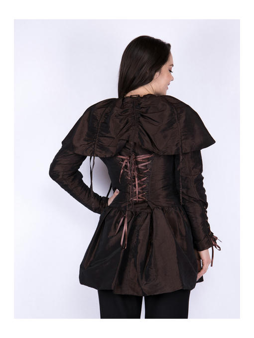 Плащ женский шоколадный — изображение 3