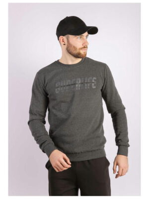 Свитшот мужской темно-серый на тонком флисе