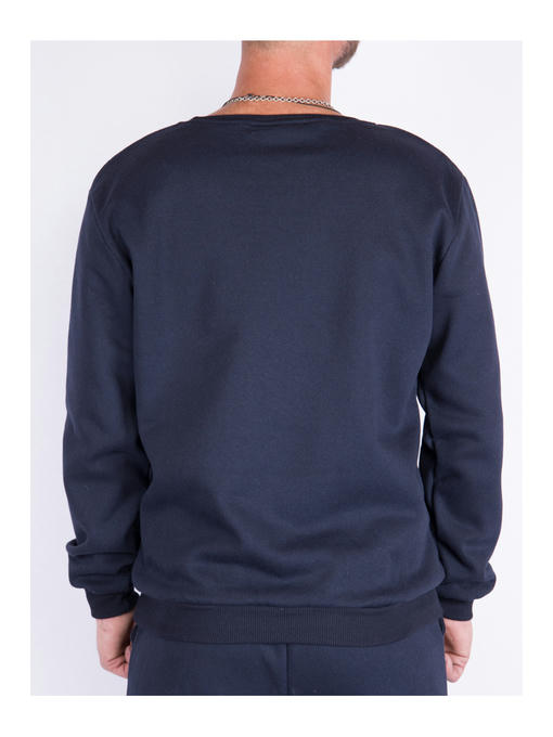 Свитшот мужской темно-синий на флисе — изображение 3