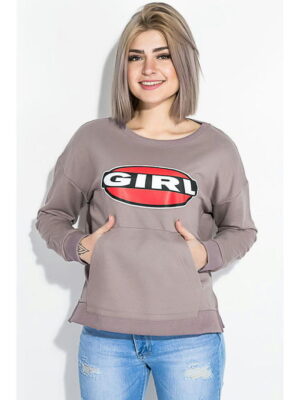 Свитшот женский с надписью на груди