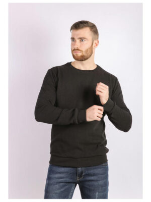 Свитшот мужской черный на тонком флисе