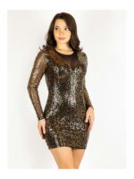 Платье черно-золотое