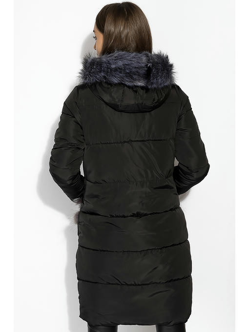 Женская куртка с мехом на карманах — изображение 4