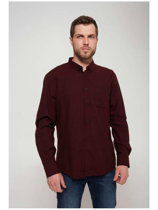 Рубашка мужская бордовая — изображение 2