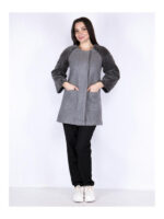 Полупальто женское серое