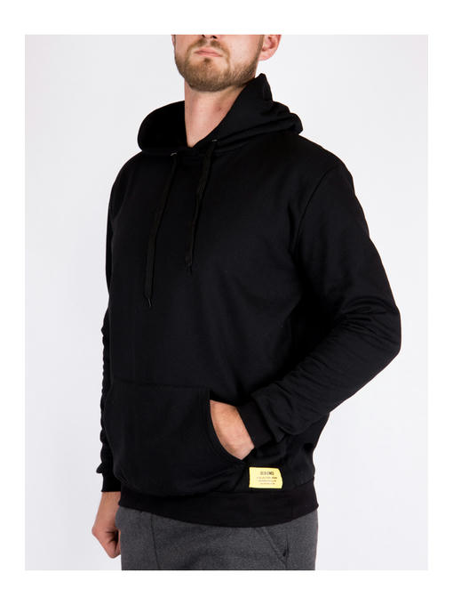 Худи мужское черное на флисе — изображение 2