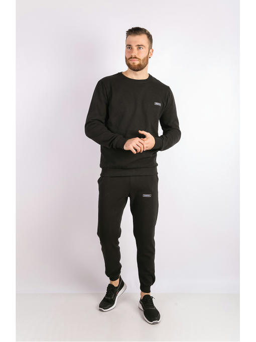 Свитшот мужской черный на тонком флисе — изображение 2