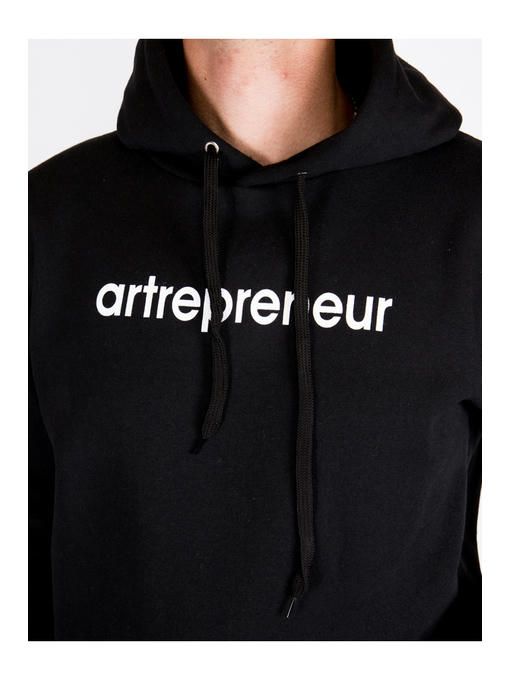 Худи мужское черное на флисе — изображение 5