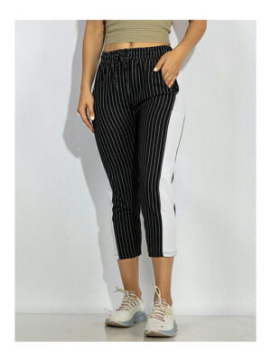 Брюки спортивные женские черно-белые