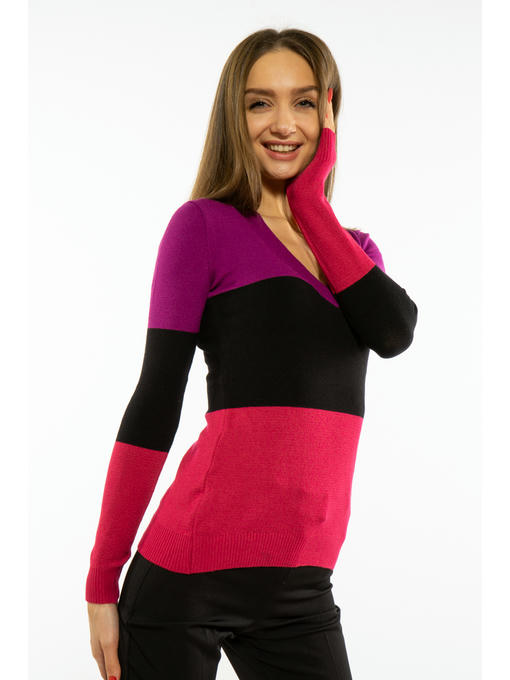 Пуловер женский с V-образным вырезом — изображение 3