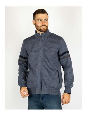 Кофта спортивная мужская сизый на флисе