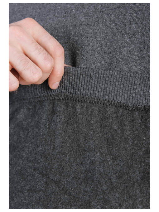 Темно-серое мужское худи на тонком флисе — изображение 5