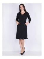 Платье батал черное