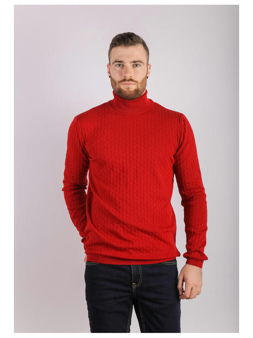 Гольф мужской красный