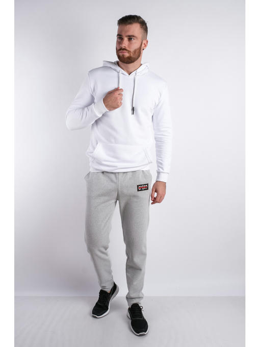 Брюки спортивные мужские светло-серые на флисе — изображение 2