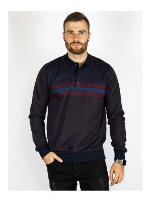 Батник мужской бордово-синий