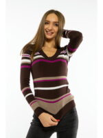 Пуловер женский с V-образным вырезом