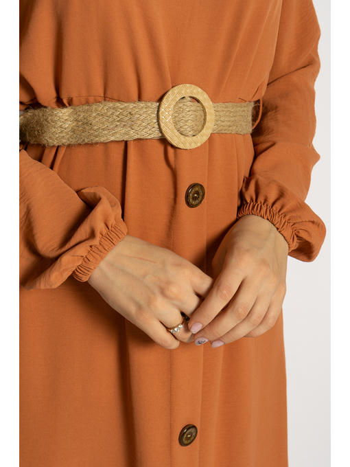 Легкое однотонное платье — изображение 10