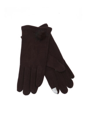 Перчатки женские шоколадные