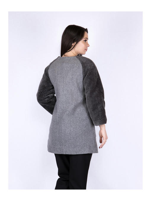 Полупальто женское серое — изображение 3