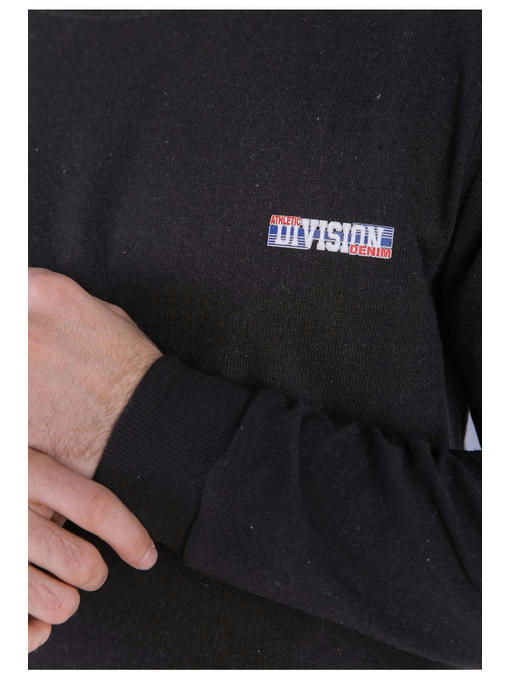 Свитшот мужской черный на тонком флисе — изображение 4