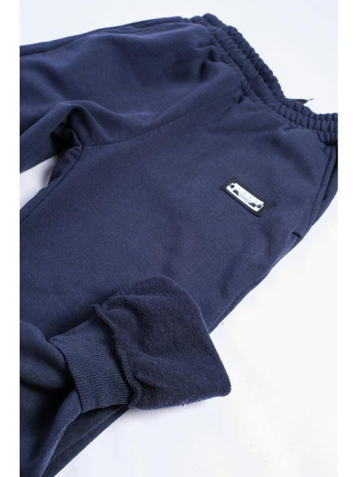 Брюки спортивные мужские темно-синие на флисе — изображение 5