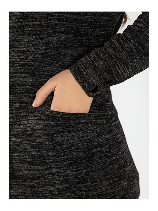 Кардиган женский батал темно-серый — изображение 7