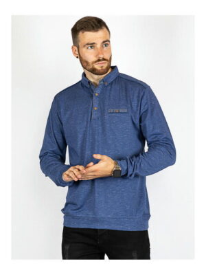 Батник мужской сине-молочный