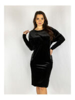 Платье батал черное