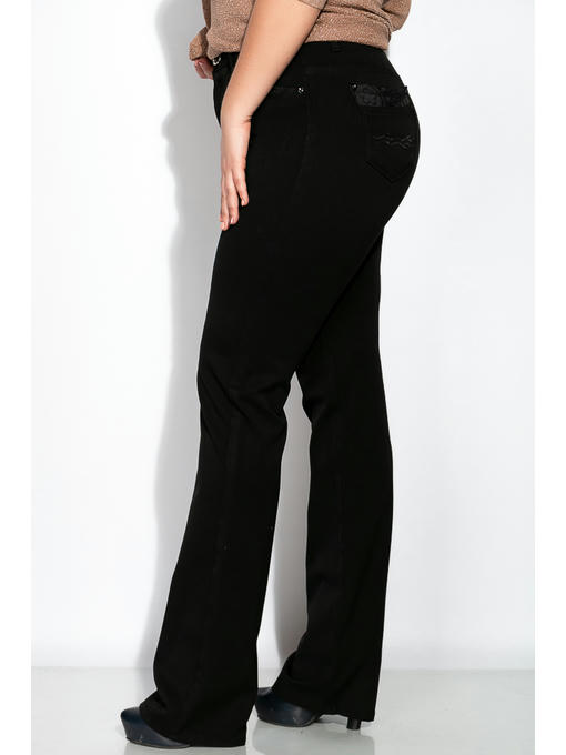 Джинсы женские, однотонные с пайетками — изображение 3