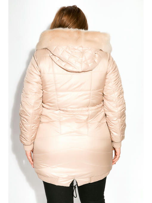 Пуховик женский однотонный — изображение 9