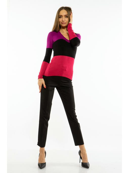 Пуловер женский с V-образным вырезом — изображение 2