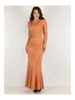 Платье персиковое