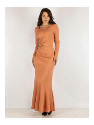 Платье персиковое