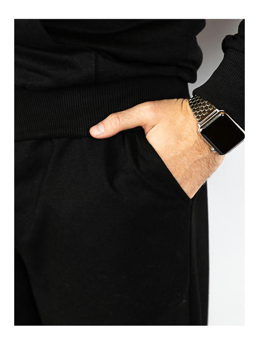 Костюм спортивный мужской черно-бордовый — изображение 10