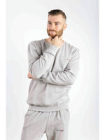 Свитшот светло-серый мужской на тонком флисе