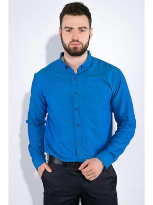 Рубашка мужская, однотонная