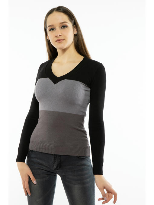 Пуловер женский с V-образным вырезом — изображение 11