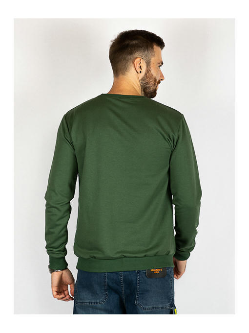 Свитшот мужской зеленый — изображение 4