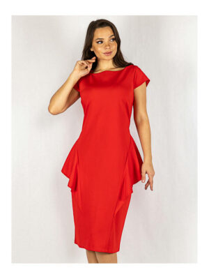 Платье батал красное