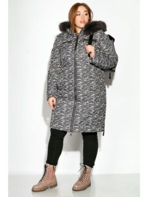 Пуховик женский прямого покроя