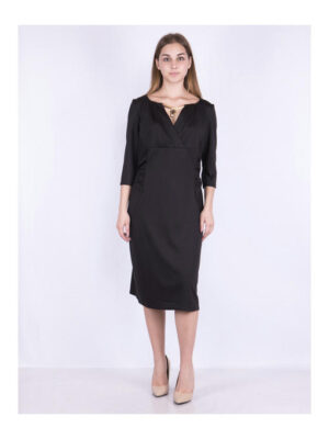 Платье батал черное