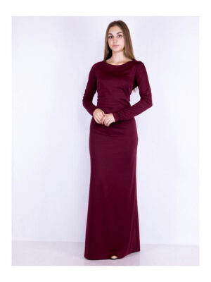 Платье бордовое