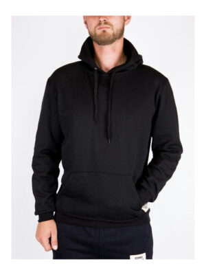 Худи мужское черное на флисе