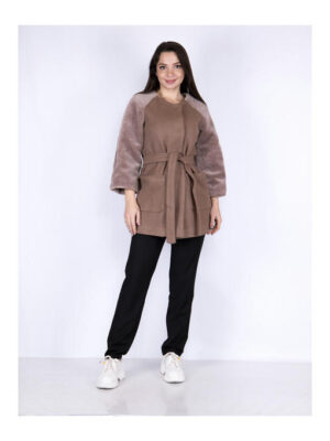 Полупальто женское бежевое