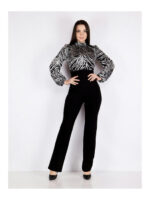 Комбинезон женский черно-белый