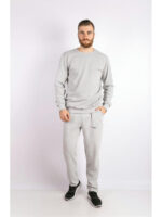 Свитшот мужской светло-серый на тонком флисе