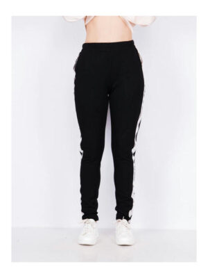 Брюки спортивные женские черно-серябристые